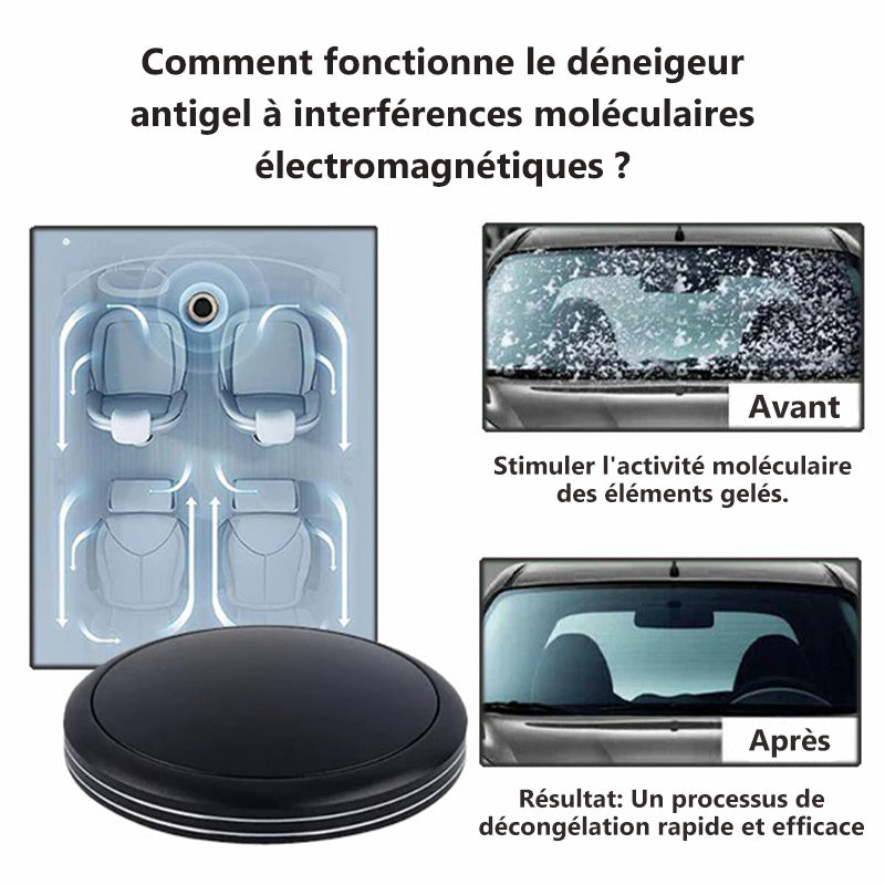 Déneigeur/dégivreur électromagnétique Pour Voiture - Portable, Rechargeable USB/solaire, à Coller Sur Le Pare-brise - 4