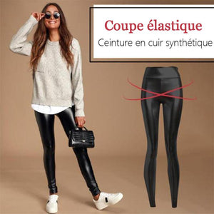 Legging en similicuir extensible