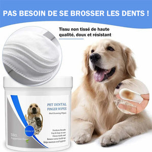 Lingettes des doigts pour animaux de compagnie