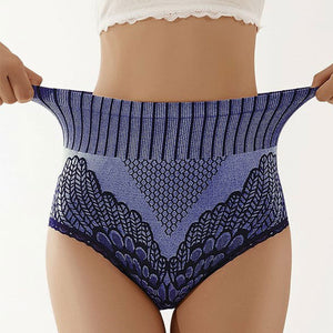 Culotte de taille haute avec dentelle pour femmes