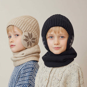 Ensemble bonnet et écharpe d'hiver bonnet tricoté chaud