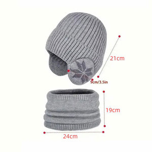 Ensemble bonnet et écharpe d'hiver bonnet tricoté chaud