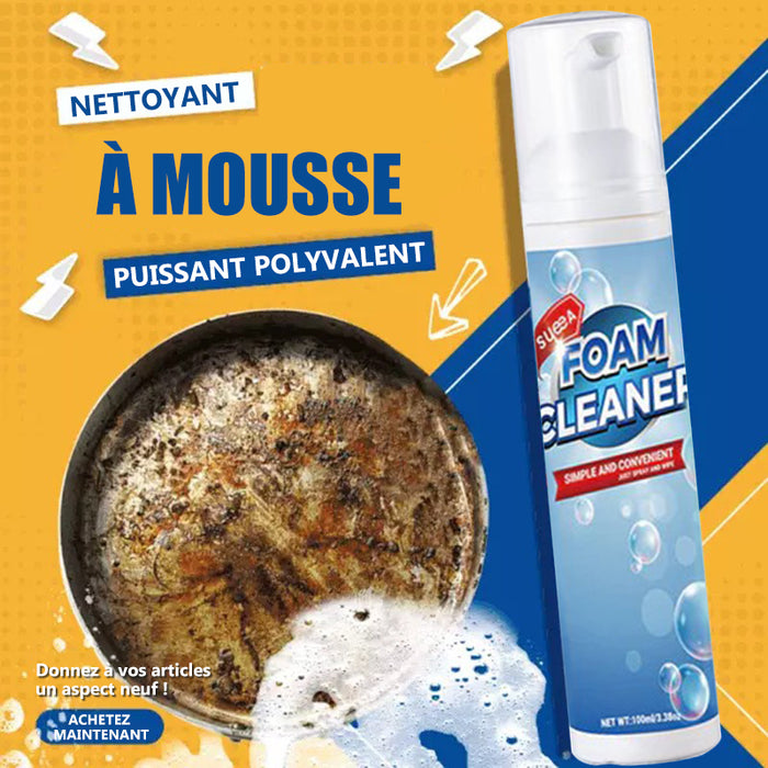 Mousse nettoyante polyvalente – Il suffit de vaporiser et d'essuyer !