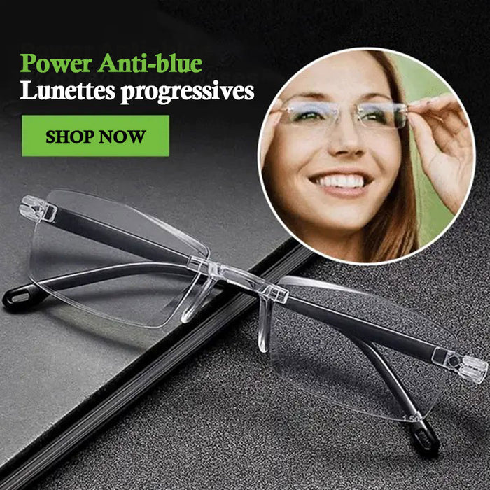 Lunettes progressives à double usage lointain et proche