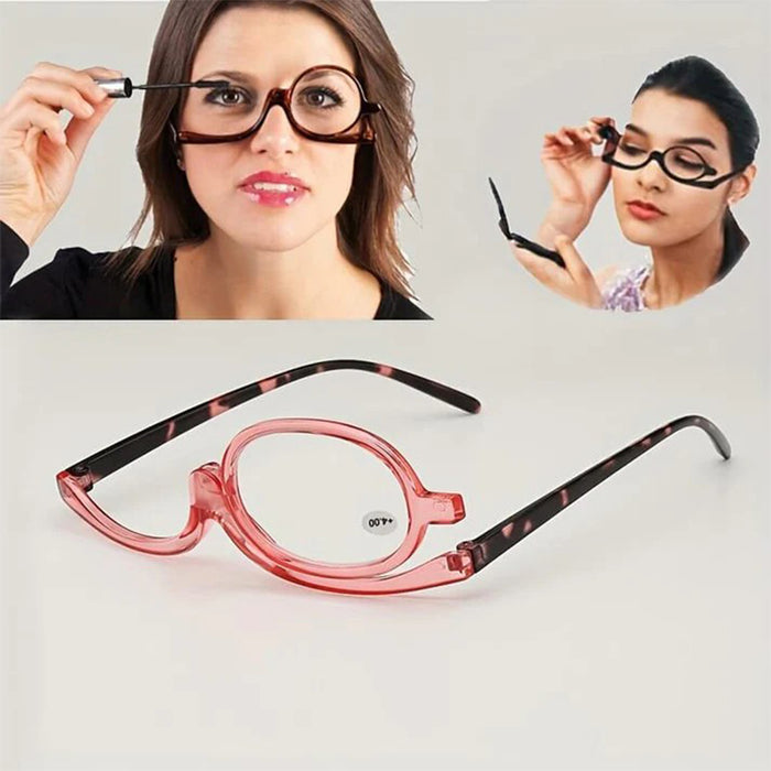 Lunettes de lecture de maquillage loupe rotative