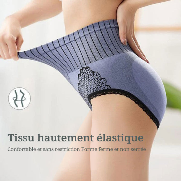 Culotte de taille haute avec dentelle pour femmes