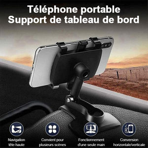 Support de téléphone portable multifonctionnel pour tableau de bord de voiture