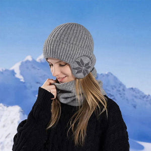 Ensemble bonnet et écharpe d'hiver bonnet tricoté chaud