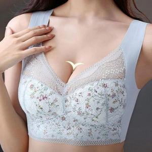 Soutien-gorge dentelle fleurie sans couture