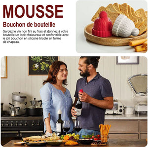 Bouchon en silicone pour bouteille de vin