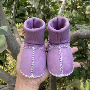 Chaussures chaussettes en fourrure chaude pour bébé