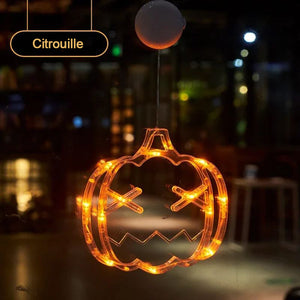 Lumière LED à ventouse pour Halloween décorative d'ambiance