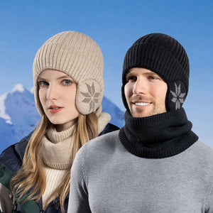 Ensemble bonnet et écharpe d'hiver bonnet tricoté chaud