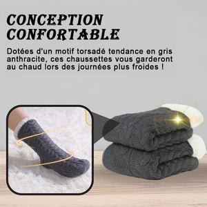 Chaussettes pantoufles doublées de polaire