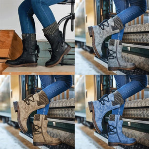 Bottes chaudes orthopédiques à pieds larges pour femmes