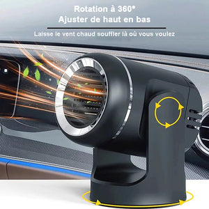 Chauffage de voiture portable rotatif à 360° pour un déneigement facile