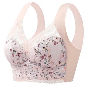 Soutien-gorge dentelle fleurie sans couture