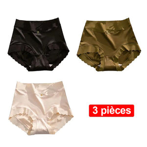 Culotte taille haute en satin de qualité supérieure