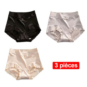 Culotte taille haute en satin de qualité supérieure