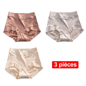 Culotte taille haute en satin de qualité supérieure