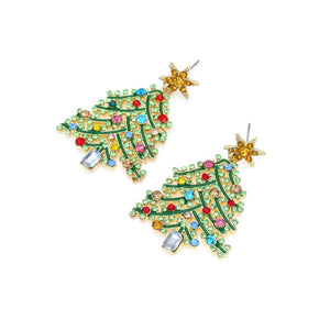 Boucles D'oreilles Tiges Sapin De Noël