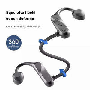 Casque à conduction osseuse sans fil bluetooth pour sport courir