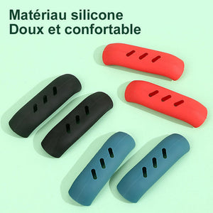 Couvercle de poignée de casserole anti-brûlure en silicone (2 pièces)