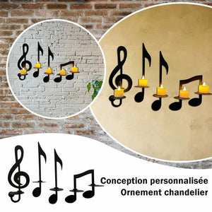Chandelier décoratif en forme de note de musique