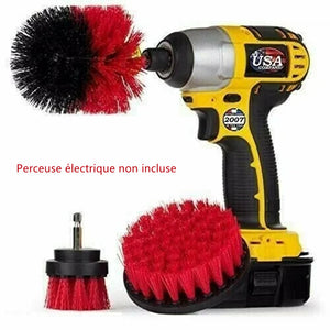 Brosse de nettoyage d'entretien voiture cuisine sol (Perceuse sans fil NON incluse)