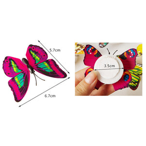 Autocollant papillon lumineux LED (10 pièces)- Couleurs expédiées au hasard