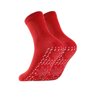 Chaussettes de mise en forme auto-chauffantes à acupression de tourmaline