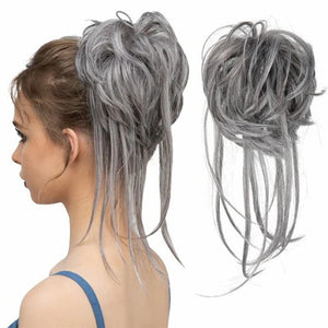 Cheveux chignon moelleux bouclé