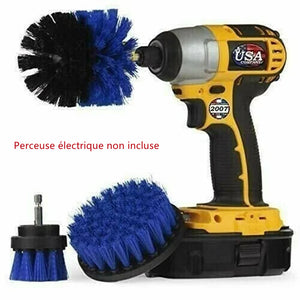 Brosse de nettoyage d'entretien voiture cuisine sol (Perceuse sans fil NON incluse)