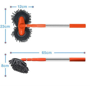 Brosse de lavage de voiture double couche rétractable