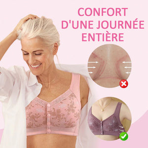 Soutien-gorge en coton à fermeture devant