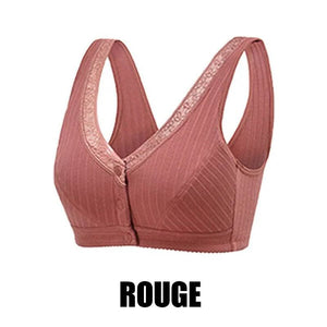 Soutien-gorge de coton boucle avant confortable