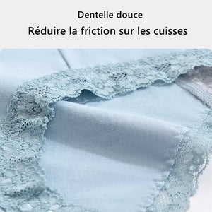 Culotte coton de taille haute avec dentelle