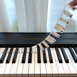 Étiquettes amovibles pour partitions de clavier de piano