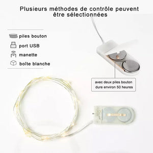 GUIRLANDE LUMINEUSE DÉCORATIVE EN FIL DE CUIVRE USB