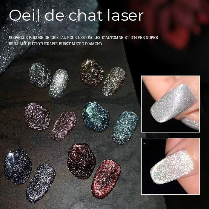 VERNIS À ONGLES ŒIL DE CHAT LASER DIAMANTÉ