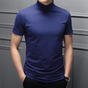 T-shirt col montant coupe slim homme