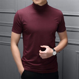 T-shirt col montant coupe slim homme