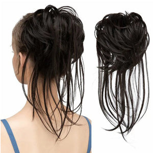 Cheveux chignon moelleux bouclé