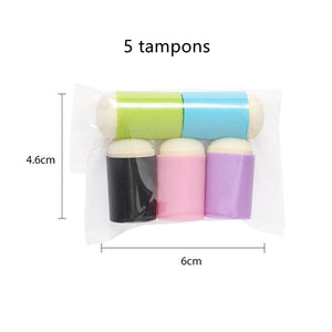 Couverture de doigt de tampon encreur bricolage créatif