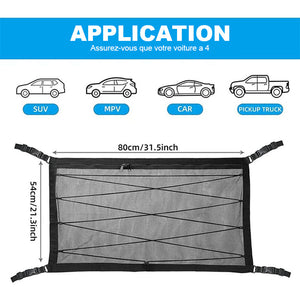 Sac de rangement en filet suspendu pour voiture