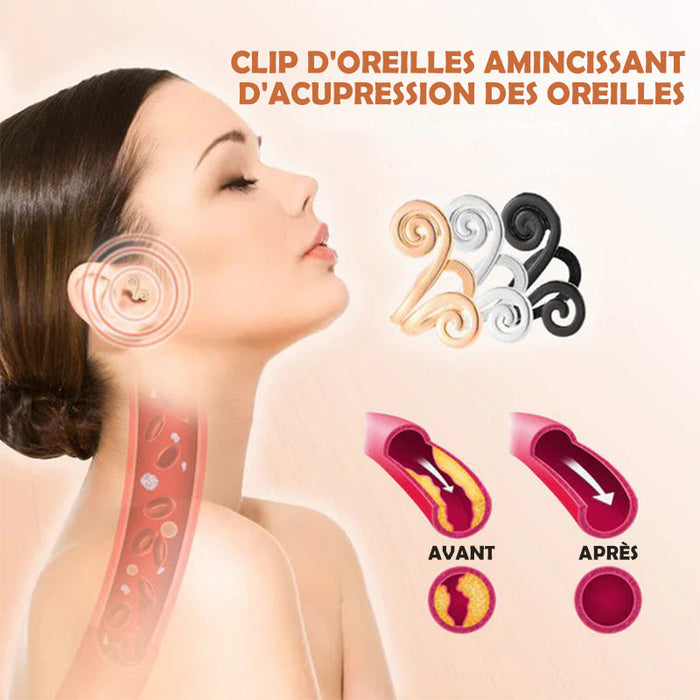 Boucles d'oreilles amincissantes d'acupression