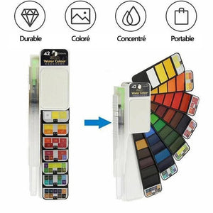 Palette de pigments de gouache solide