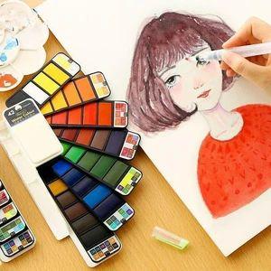 Palette de pigments de gouache solide