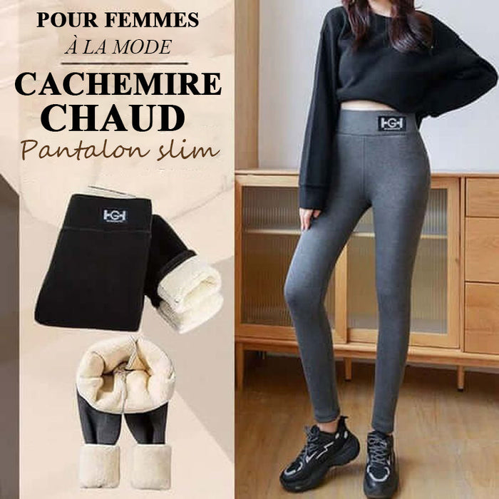 Pantalon chaud cachemire synthétique à la mode pour femmes