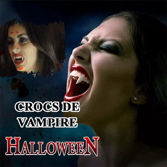 Crocs de vampire rétractables pour Halloween